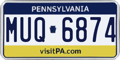 PA license plate MUQ6874