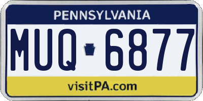 PA license plate MUQ6877