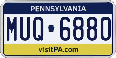 PA license plate MUQ6880