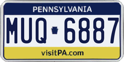 PA license plate MUQ6887