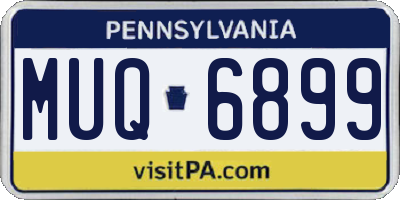 PA license plate MUQ6899