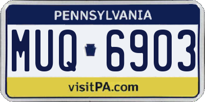 PA license plate MUQ6903