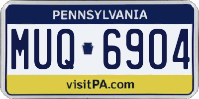 PA license plate MUQ6904