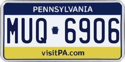PA license plate MUQ6906