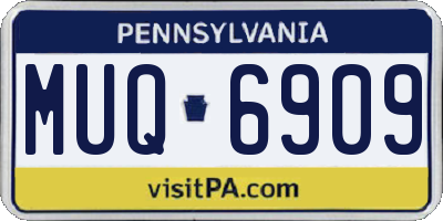 PA license plate MUQ6909