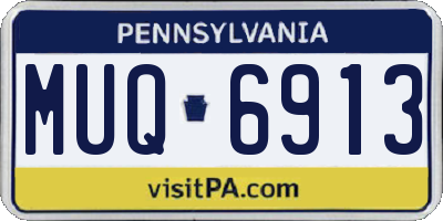 PA license plate MUQ6913