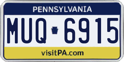 PA license plate MUQ6915