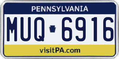 PA license plate MUQ6916