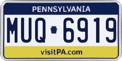 PA license plate MUQ6919