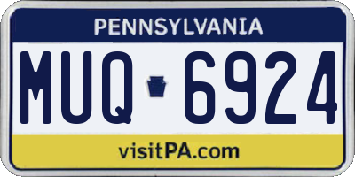 PA license plate MUQ6924