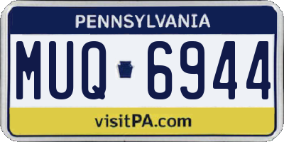 PA license plate MUQ6944