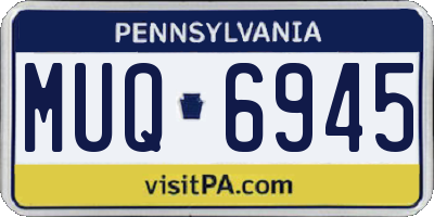 PA license plate MUQ6945