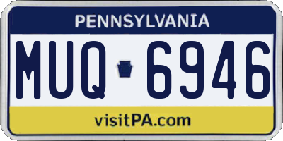 PA license plate MUQ6946
