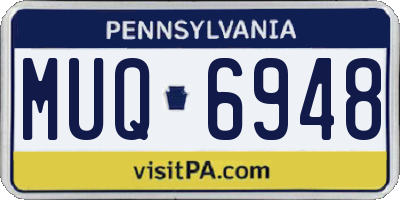 PA license plate MUQ6948