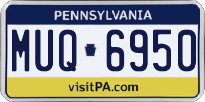 PA license plate MUQ6950