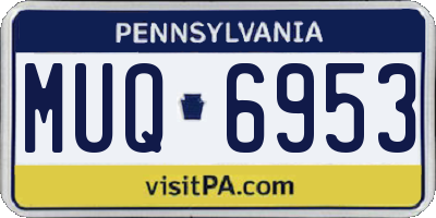 PA license plate MUQ6953