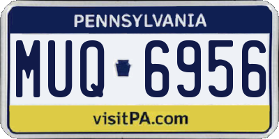 PA license plate MUQ6956
