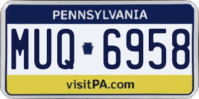 PA license plate MUQ6958