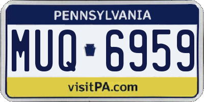 PA license plate MUQ6959
