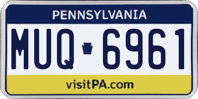 PA license plate MUQ6961