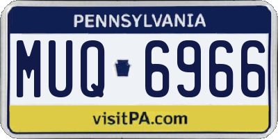 PA license plate MUQ6966