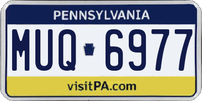 PA license plate MUQ6977