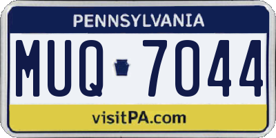 PA license plate MUQ7044