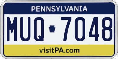 PA license plate MUQ7048
