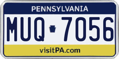 PA license plate MUQ7056