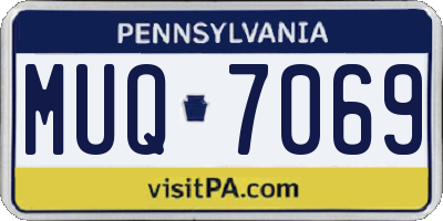 PA license plate MUQ7069