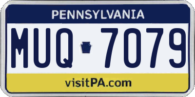 PA license plate MUQ7079