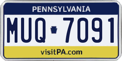 PA license plate MUQ7091