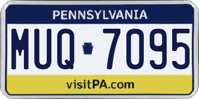 PA license plate MUQ7095