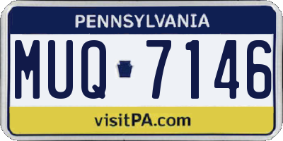 PA license plate MUQ7146