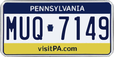 PA license plate MUQ7149