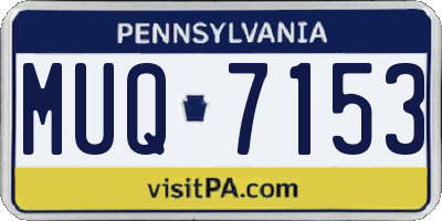 PA license plate MUQ7153