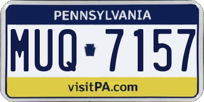 PA license plate MUQ7157