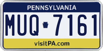 PA license plate MUQ7161