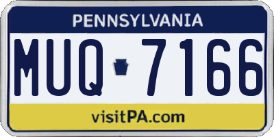 PA license plate MUQ7166