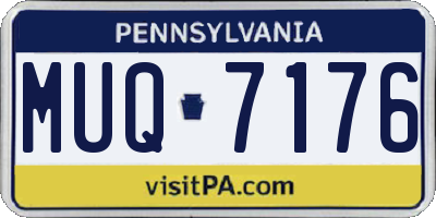 PA license plate MUQ7176