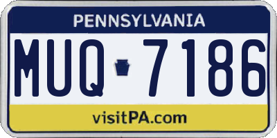 PA license plate MUQ7186