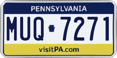 PA license plate MUQ7271