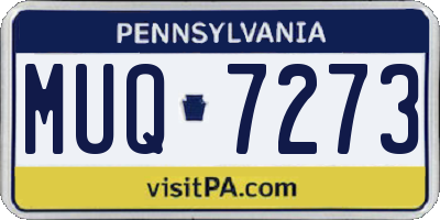 PA license plate MUQ7273