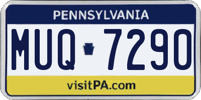 PA license plate MUQ7290