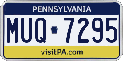 PA license plate MUQ7295