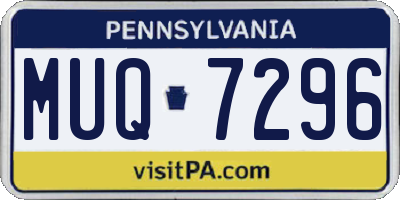 PA license plate MUQ7296
