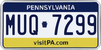 PA license plate MUQ7299