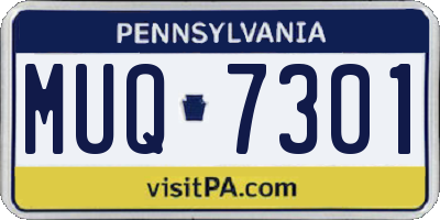 PA license plate MUQ7301