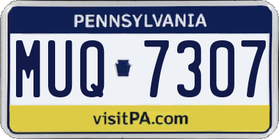 PA license plate MUQ7307