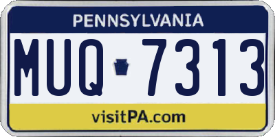 PA license plate MUQ7313
